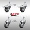 Service Caster 3.5 Inch SS Thermoplastic Rubber 1/2 Inch Stem Caster Total Lock Brake SCC, 2PK SCC-SSTSTTL20S3514-TPRB-121315-2-S-2 - alternate 1